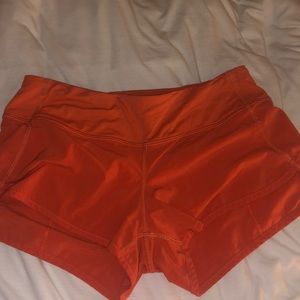 Orange lulu lemon shorts size 4 inseam 2